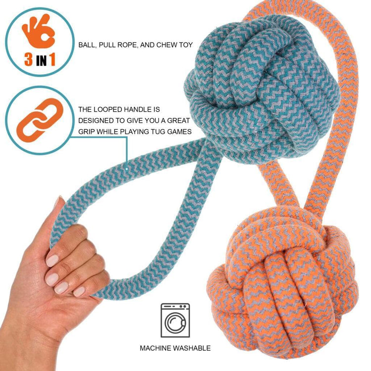 Dog Toy Rope Ball Tug-War