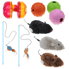 Cat Chase Toy Chase Me + Naughty Mouse + Jingle Ball Cat Toy + Cat Teaser Wand + Bird Teaser Wand