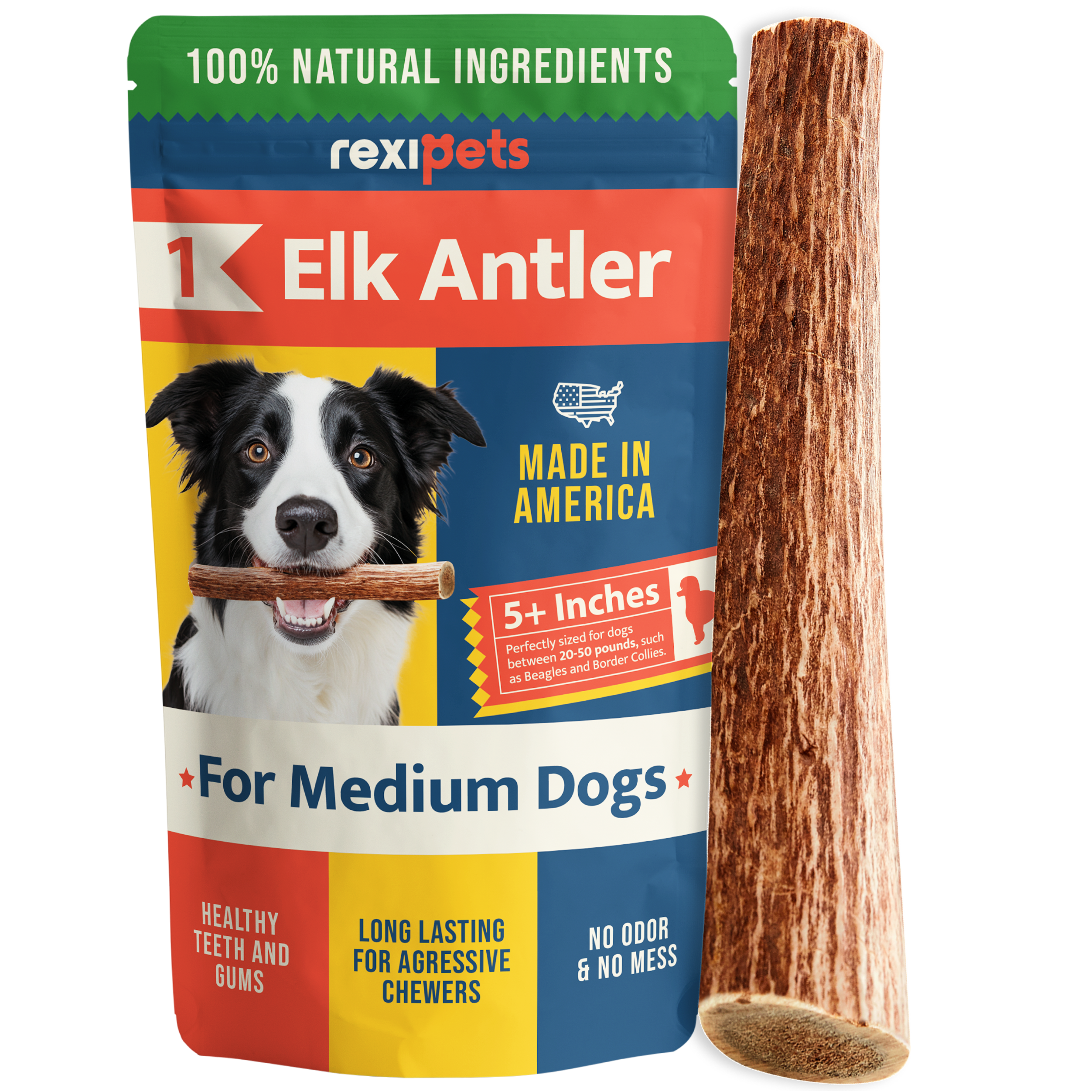 Whole Elk Antlers for Dogs - Medium - ( 6 Pack )