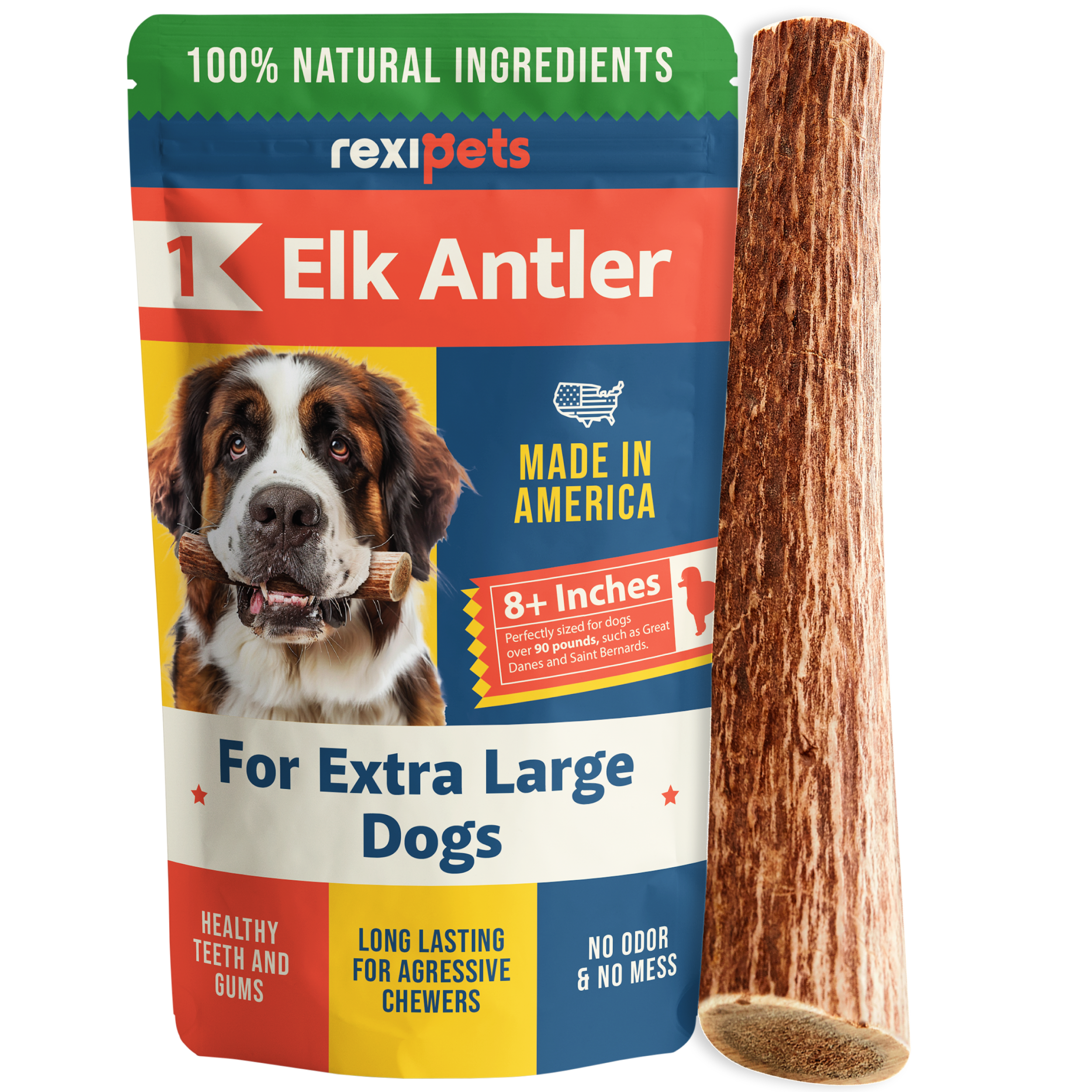Whole Elk Antlers for Dogs - Extra Large ( Value Pack Of 3 )