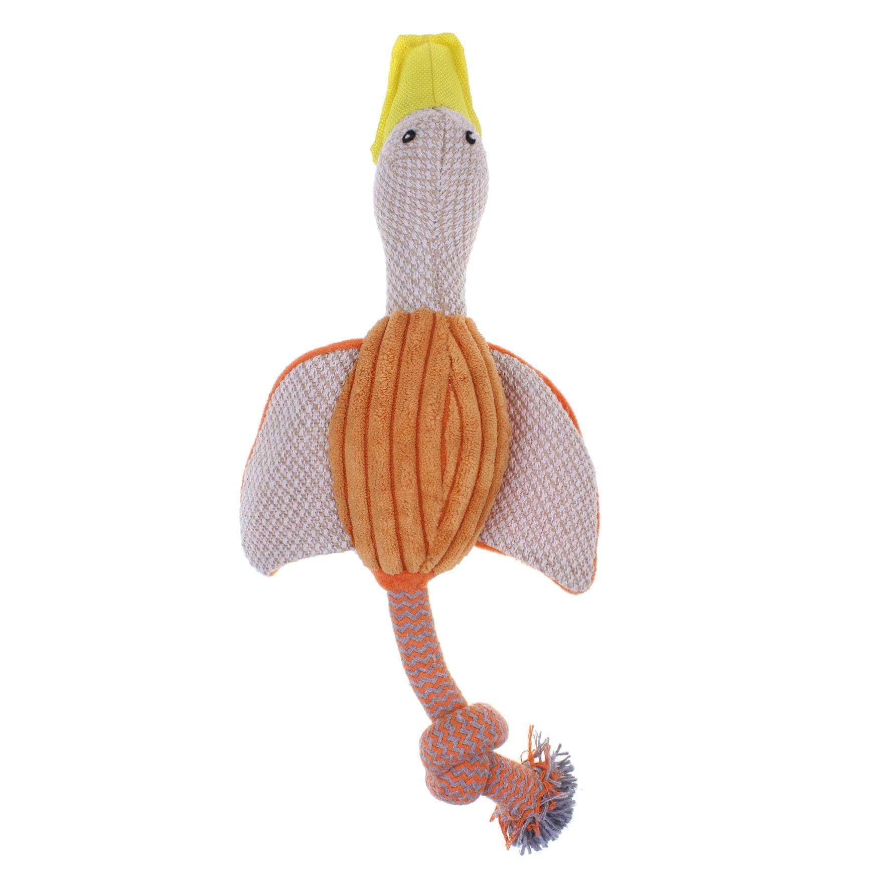 Squeaky Plush Dog Toy Fire Bird Duck