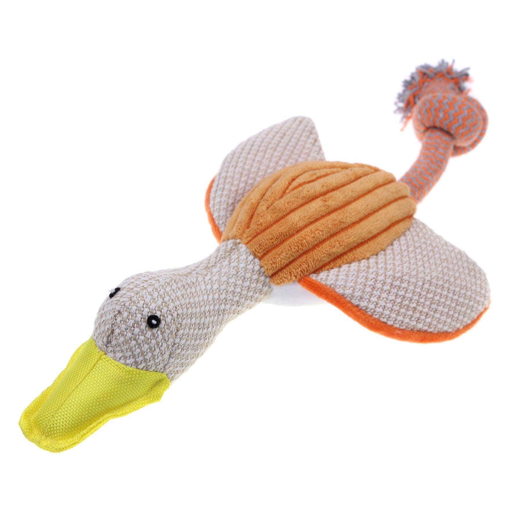 Squeaky Plush Dog Toy Fire Bird Duck