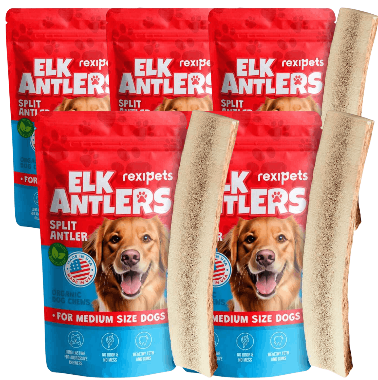 Split Elk Antlers for Dogs