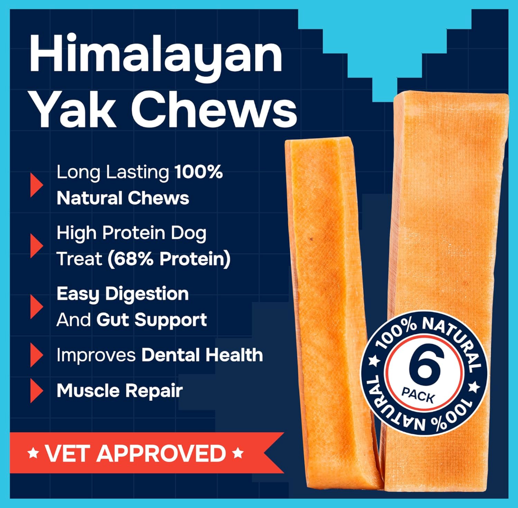 Natural Yak Cheese Himalayan Made Dog Chews - Small - ( 6 Pack )