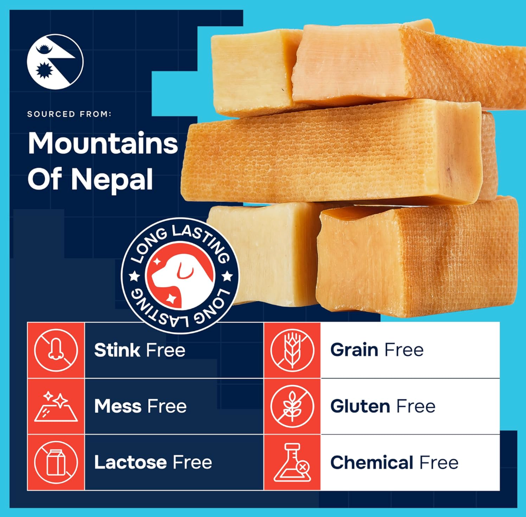 Natural Yak Cheese Himalayan Made Dog Chews - Small - ( 6 Pack )