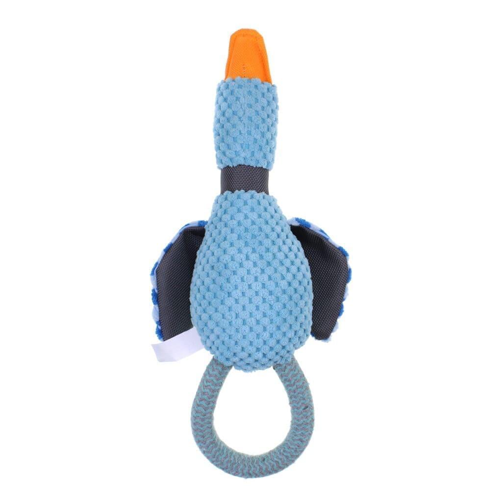 Squeaky Plush Dog Toy Blue Sky Duck