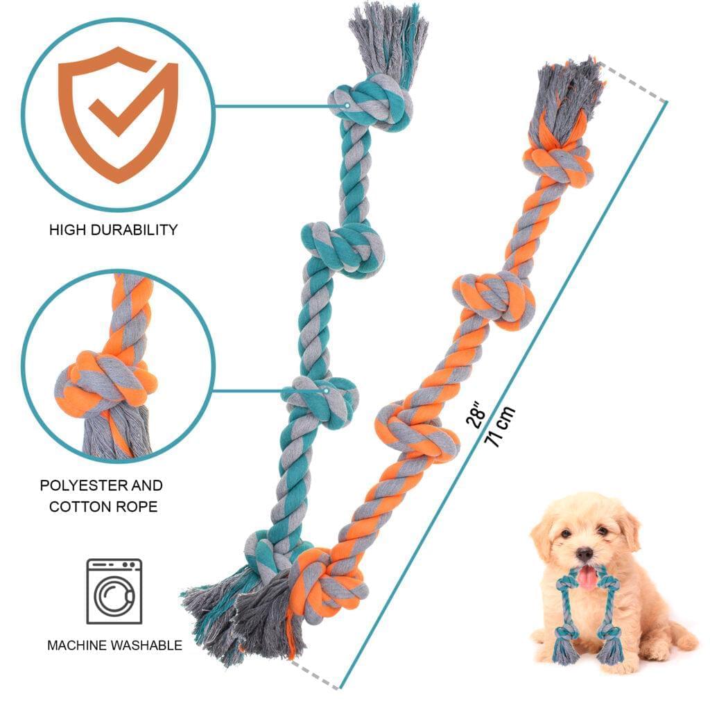 Short Dog Rope Toy Tug-War