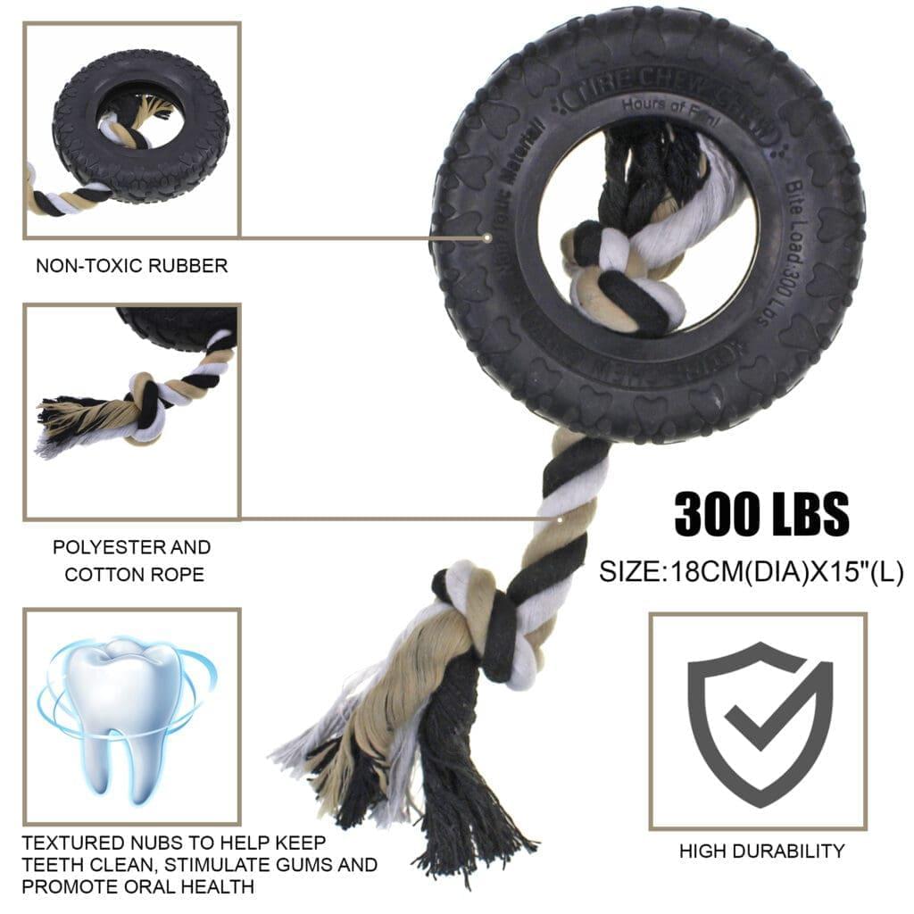 Dog Tire Toy Tug-War Tires
