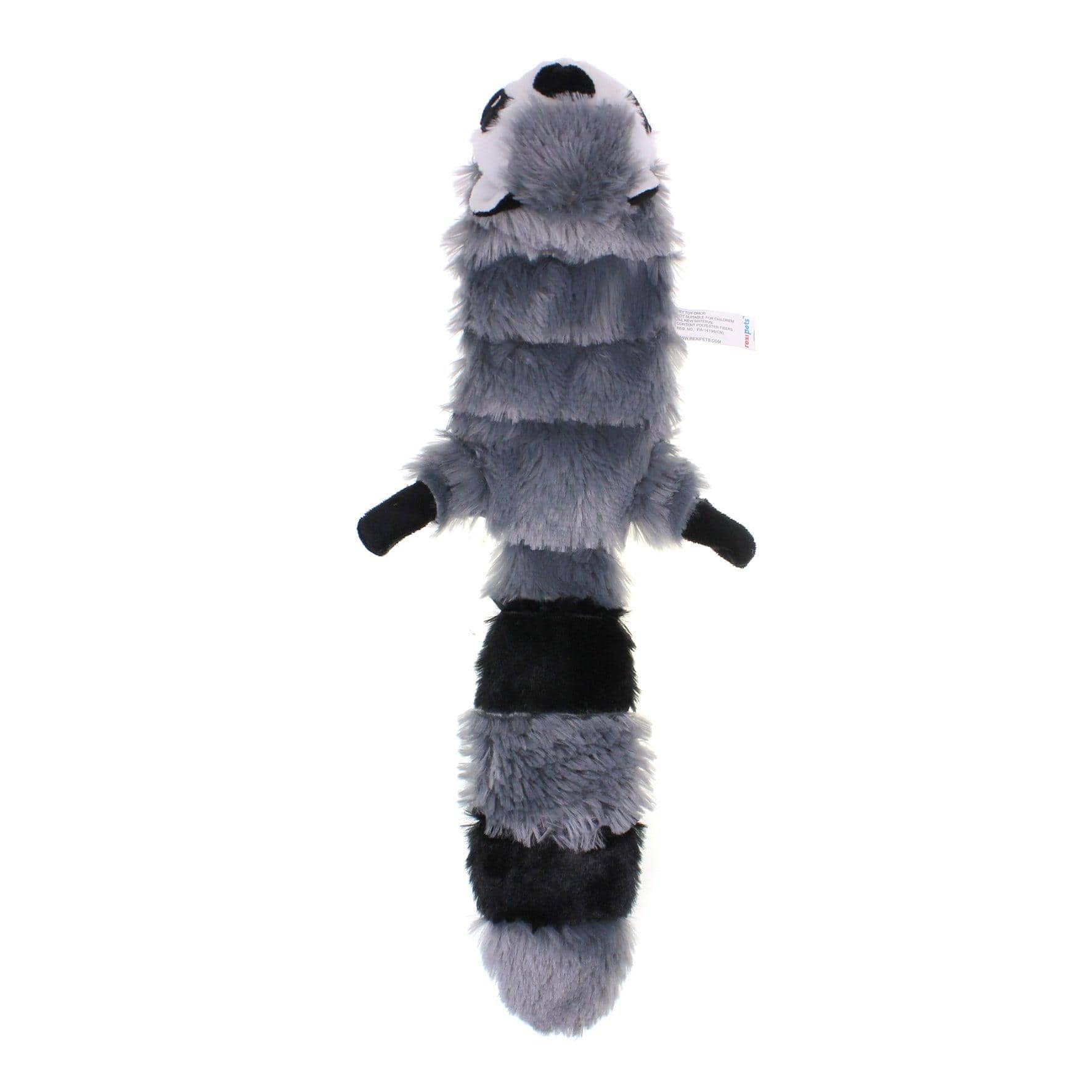 Squeaky Plush Dog Toy Sleepy Raccoon