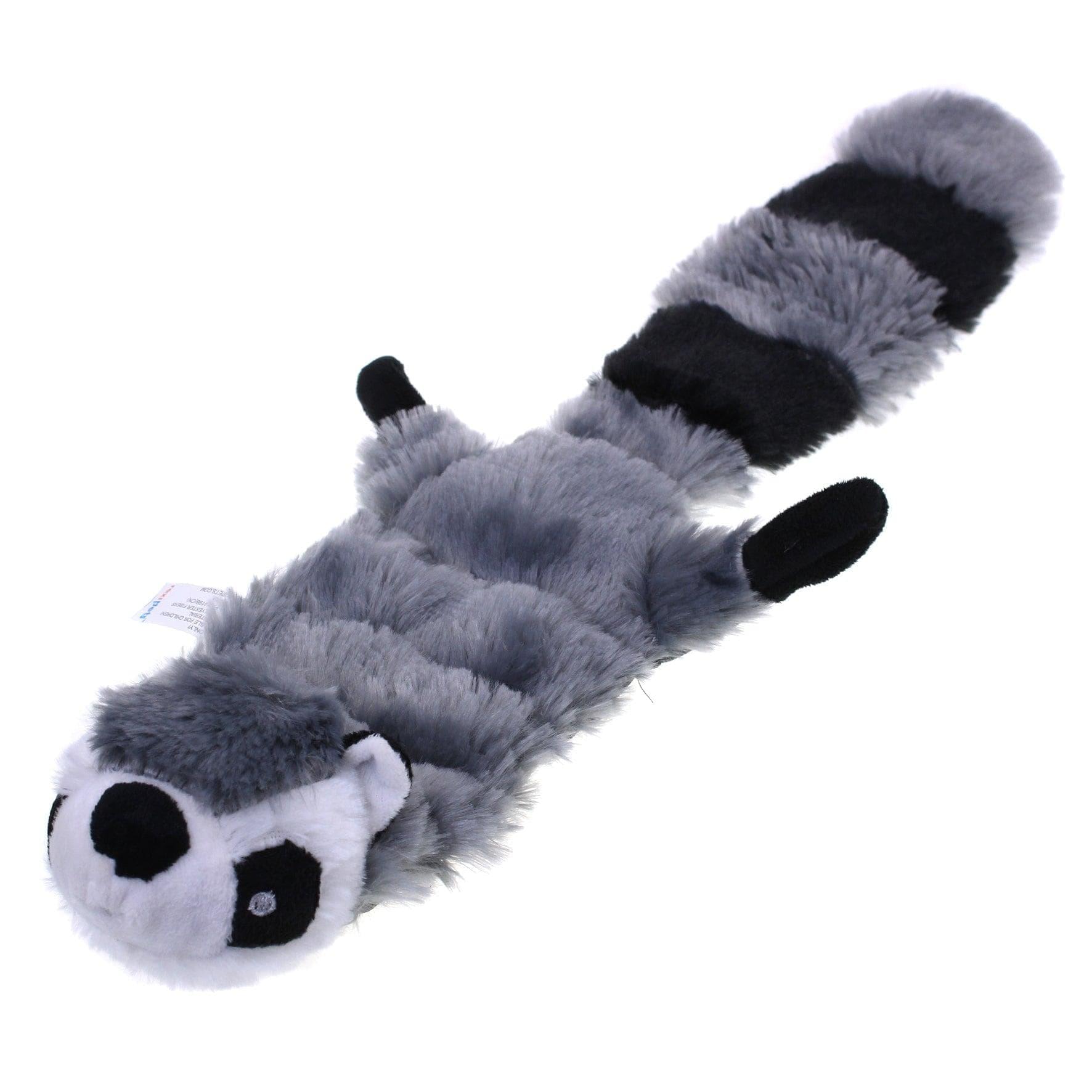 Squeaky Plush Dog Toy Sleepy Raccoon